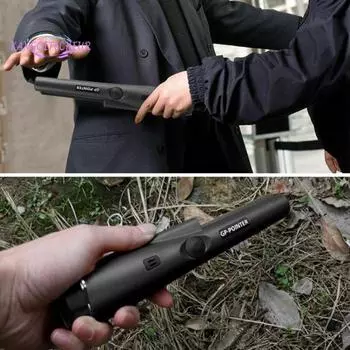 360-градусный тестер сканирования со светодиодной подсветкой Ручной золотоискатель Охотник Подземный искатель Инструмент Металлоискатели чёрный