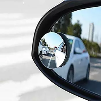 360 градусов HD зеркало для слепых зон, регулируемое автомобильное выпуклое зеркало заднего вида, широкоугольное, маленькое, безрамное, круглое 1PCS Sliver