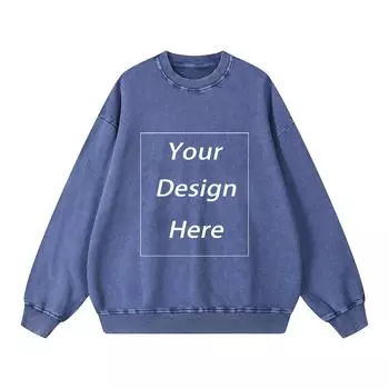 360 GSM хлопковый свитер индивидуальный унисекс классический свитшот S чёрный