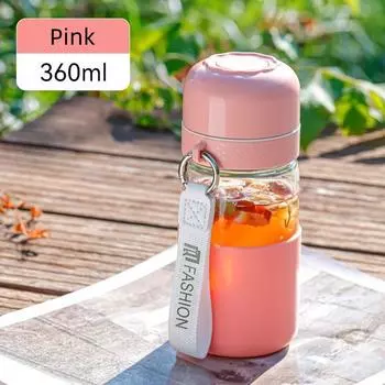360 мл стеклянная бутылка для воды термостойкая герметичная портативная бытовая кружка для воды офисная молочная чашка для чая кофе подарочная кружка для воды 360ML