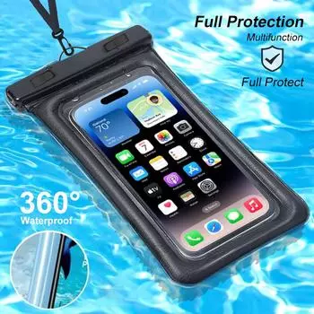 360 Полное Покрытие Подушка Безопасности Сумка Плавание Дайвинг Водонепроницаемый Чехол Для Телефона Аксессуары