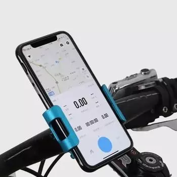 Вращающийся на 360 градусов металлический держатель для телефона на мотоцикл и велосипед из алюминиевого сплава, противоскользящий кронштейн, поддержка GPS-зажим, подставка для телефона на велосипеде для iPhone чёрный