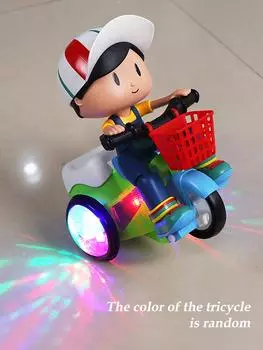 360 ° Rotating Light Music Stunt Car, Automatic Deformation Obstacle Avoidance Toy Car, Perfect Christmas Halloween Gift Easter Gift [Without Battery]