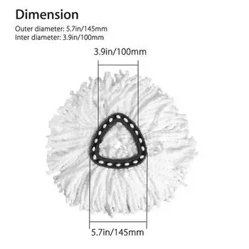 360 Rotating Mop Head Replacement Microfiber Spin Floor Mop Cleaning Head For Vileda O-Cedar Mop Household Cleaning Tool