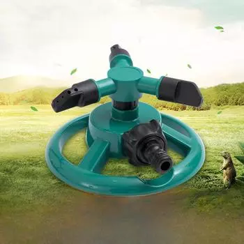 360° Rotating Three-Pronged Plastic Lawn Sprinkler