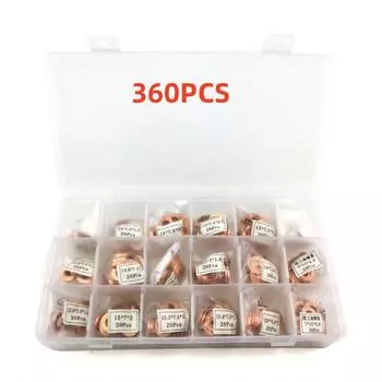 360 шт. дизельная форсунка Common Rail регулировочная медная шайба уплотнительное кольцо прокладка для всех марок инжекторов