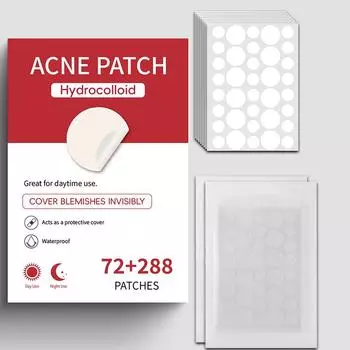 360 шт./компл. пластырь для ухода за кожей лица от прыщей и угрей, 2 размера, невидимый профессиональный лечебный впитывающий точечный стикер, покрывающий для мужчин и женщин