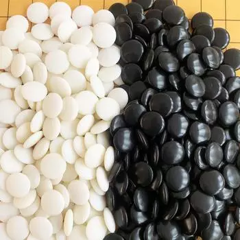 360 шт. набор игровых камней Go, двояковыпуклые меламиновые шахматные фигуры, черно-белые камни, шахматные фигуры, китайская стратегия Go