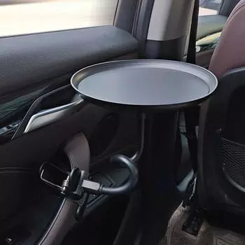 360° Swivel Arm Car Cup Holder Tray Adjustable Car Cup Bracket Car Tray Table Vehicles чёрный
