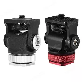 360 Swivel Hot Shoe Mount Adapter 1/4 Screw Mount Stand Mini Tripod Ball Head for DSLR SLR Camera Video Mounting Camera