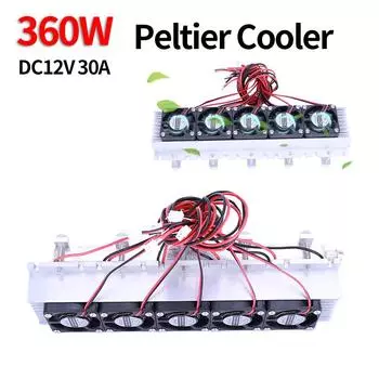 360 Вт DC12 В Пельтье-охладитель с радиатором Полупроводниковый кондиционер Система охлаждения Термоэлектрический Пельтье-охладитель