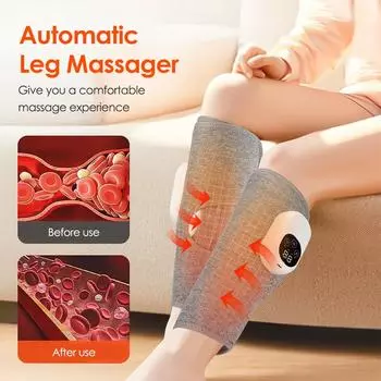 360° Wrap Eletric Vibration Calf Massager 4- Level Air Pressure Airbag Kneading Leg Fatigue Relief Heating Masssage Machine