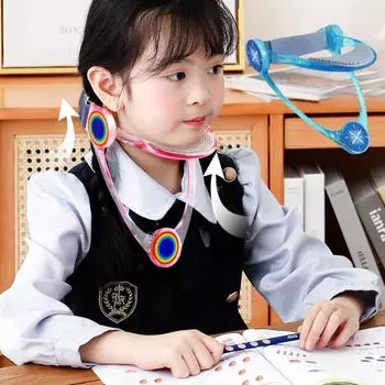 360 вращающиеся шейные поддерживающие скобы Регулируемый растягиватель шеи Массажер для студентов S