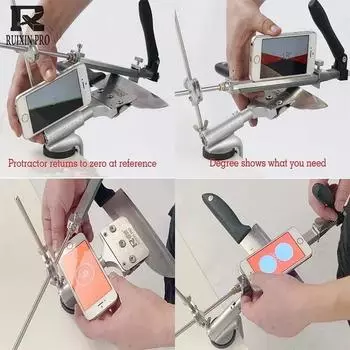 360° вращающийся точильный камень Ruixin многофункциональная бытовая точилка с фиксированным углом заточки кухонных ножей система заточки инструмента для заточки Knife sharpener