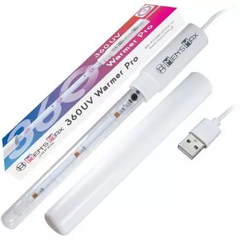 360UV Warmer Pro Быстрый нагрев за 3 минуты Стерилизация УФ-лампой Общая длина 20 см Включает мягкую палочку Длина USB-кабеля 1 м Длинный размер 360UV Warmer
