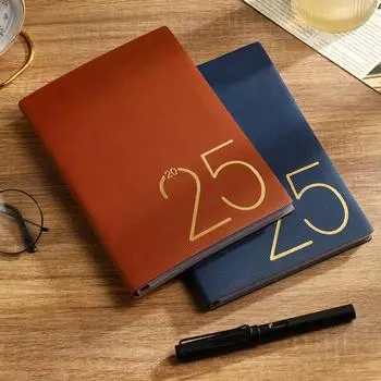 365 дней 2025 Планировщик Блокноты A5 Ежедневник Письменные Блокноты Портативные Книги Расписание Журнал Канцелярские Товары чёрный