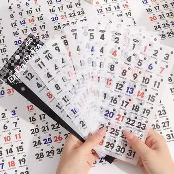 365 дней Дата Скрапбук Журнал Наклейка для Студента Простота Месяц Дни Дата Номер Канцелярские Наклейки Школьные Принадлежности