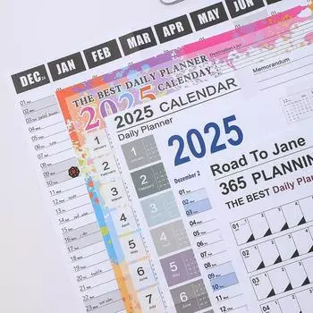 365 Таблица планирования 2025 Ежедневник с цветными точками Наклейки Настенный календарь Расписание Список дел Проверка Памятка