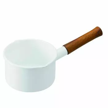 365methods One Hand Pot Milk Pan Enamel 14cm IH Compatible White YY-14M.W белый