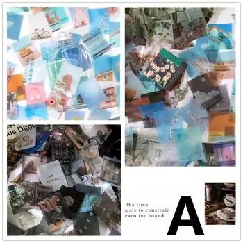 366 шт., канцелярские наклейки с природными пейзажами, книжные эстетичные бабочки, милые канцелярские принадлежности для журналов, эстетические наклейки