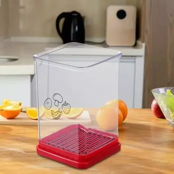 36925 шт. Фруктовый слайсер с толкающей пластиной, нож для нарезки клубники, бананов, киви, встроенное лезвие 1pc