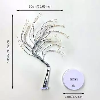 36/108LEDs Tabletop Tree Lamp,Christmas LED Night Lights, USB or AA Battery Powered Light, for Bedroom Holiday Party Home Decor