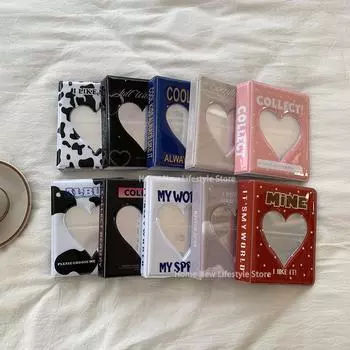 36/128 Карманный фотоальбом для фотокарточек Альбом для фотокарточек Сбор книг Переплетная машина Карточки Kpop Фотоальбомы 36 Page розовый