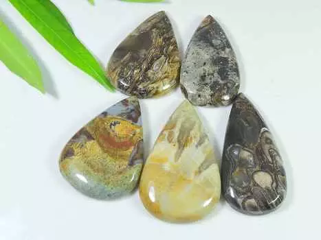 36-38 мм натуральный камень кальций груша кабошон россыпью драгоценный камень 5 шт. лот 205 карат. РQ-2347