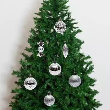 36/40/50 шт. набор рождественских шаров, красочные небьющиеся декоративные безделушки для рождественской елки, праздничные 50pcs красный