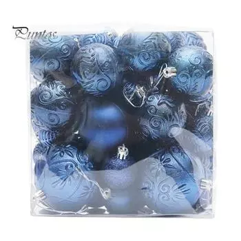 36/40/50 шт. набор рождественских шаров, красочные небьющиеся декоративные безделушки для рождественской елки, праздничные подвесные украшения со шнуром для домашнего магазина, витрины 50pcs красный