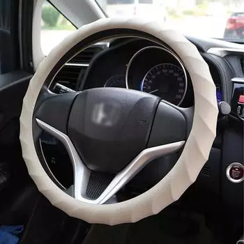 36-40 см универсальный автомобильный силиконовый чехол на руль эластичный чехол для перчаток текстура мягкий многоцветный автомобильный декор чехлы аксессуары чёрный