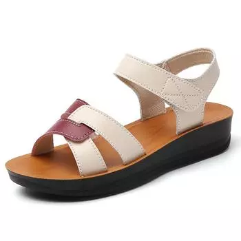 36-43 Летние женские большие модные сандалии на толстой подошве Повседневная обувь Обувь для мам Римская обувь 36 чёрный