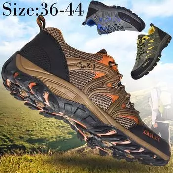 36-44 Мужская походная обувь Нескользящая износостойкая женская походная обувь Снегоступы 36 жёлтый/темно-зеленого