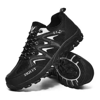 36-44 Мужские/Женские Сетчатые Дышащие Кроссовки Для Похода Износостойкие Нескользящие Кроссовки Для Похода 44 чёрный