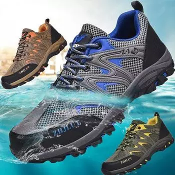 36-44 Унисекс Нескользящие износостойкие походные туфли на резиновой подошве Спортивная обувь 36 темно-зеленого/жёлтый