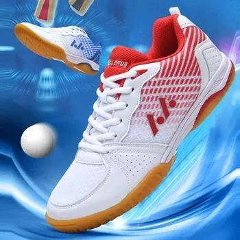36-45 большие амортизирующие противоскользящие износостойкие тренировочные кроссовки для настольного тенниса, обувь для бадминтона, волейбольная обувь, теннисная обувь 36 белый/синий