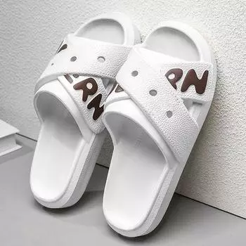 36-45 Summer Outdoor Beach Slippers for Men Home Anti-skid Fashion Designer Shoes Casual Soft Sole Sandals Women Free Shipping 36-37 чёрный