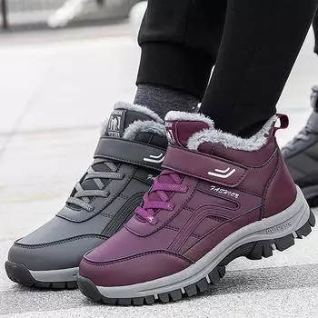 36-46 Пара Зимние Плюс Мягкие Теплые Ботинки Из Хлопка Зимние Ботинки Походная Обувь Обувь Для Пожилых Спортивная и Повседневная Обувь Из Хлопка 36 чёрный