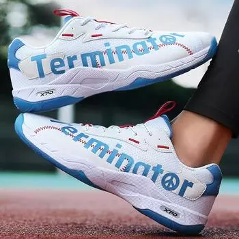 36-46 Высококачественная амортизирующая противоскользящая износостойкая модная уличная обувь для бадминтона тренировочная спортивная обувь 36 белый