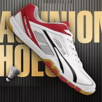 36-46 Амортизирующая Противоскользящая Износостойкая Модная Повседневная Обувь Для Бадминтона Обувь Для Настольного Тенниса Теннисная Обувь 36 красный/белый