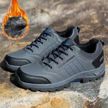 36-47 Модные теплые хлопковые ботинки из бархата для снегоступов Ботинки для альпинизма из хлопка Обувь для пешего туризма 36 чёрный