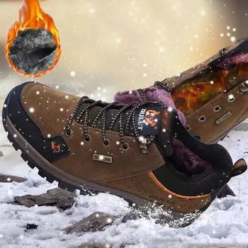 36-47 Пара Модные Плюс Бархатные Теплые Низкие Ботинки Из Хлопка Зимние Ботинки Плюс Хлопок Для Отдыха На Открытом Воздухе Кроссовки Для Походов 36 синий