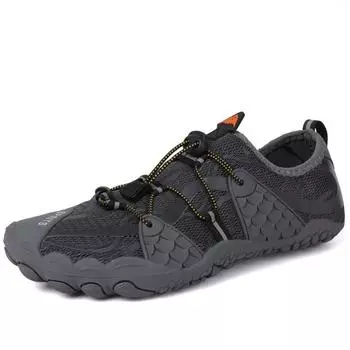 36-47Мужская обувь для водных видов спорта Быстросохнущая высокоэластичная ткань Рыбья чешуя Мужская уличная пляжная обувь Дорожная обувь Женская пляжная обувь 36 чёрный