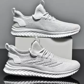 36-48 Мужские спортивные и повседневные кроссовки большого размера из ЭВА с мягкой подошвой для бега и фитнеса Женская спортивная обувь 36 чёрный/серый