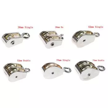 36/52/75 мм металлический шкив из цинкового сплава мини-одиночный/двойной шкив для Diy