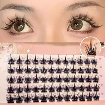 36/60 шт. искусственные ресницы натуральные завитки хорошая пластичность 3D эффект реалистичные плотные DIY пушистые прививки накладные ресницы поставки для девочек 36pcs