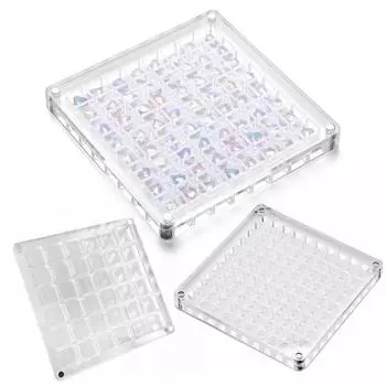 36/64/100 сеток полезный акриловый магнитный дисплей ракушки коробка для ювелирных изделий футляр 36