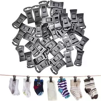 36/72 шт., герметичные нескользящие зажимы для пляжных полотенец, простыня, прищепки для одежды, ветрозащитный зажим для стирки, аксессуары для веревки одежды, зажимы для носков, подвесные зажимы 36Pcs