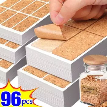 36-96 шт. Дубовые деревянные этикетки, наклейки, самоклеящиеся наклейки для бутылок, банок, этикетки для органайзеров, упаковочные этикетки