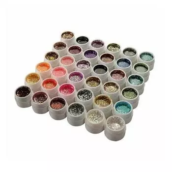 36 цветов тонкий блестящий мерцающий блестки для дизайна ногтей УФ-гель для французского декора кончиков